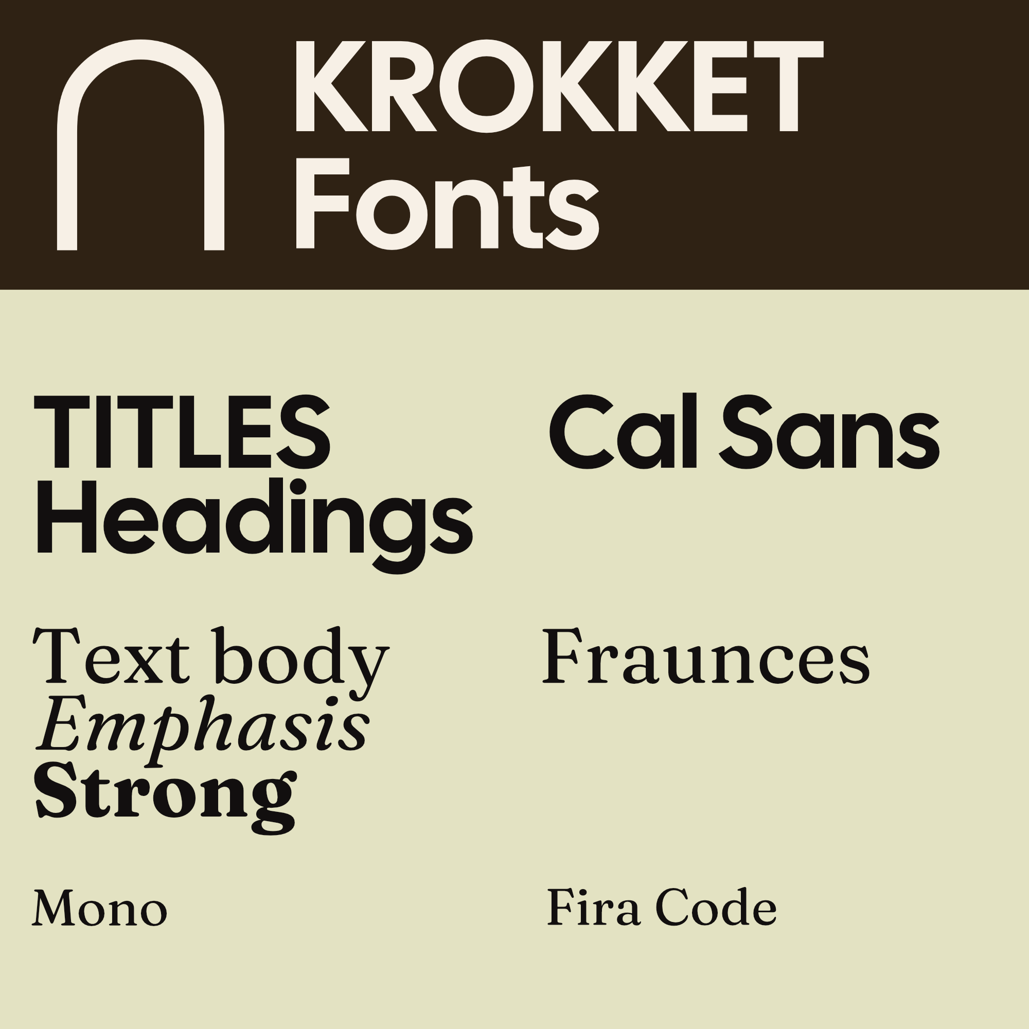 Krokket fonter